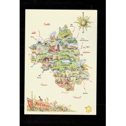 CPSM/CPM neuve département de l'Aveyron peinture de J. Bouloc superbe