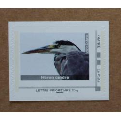 B1-G4 : LPO - Héron cendré . Autoadhésif, autocollant