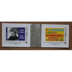 B1-I2 : Louis Aragon - Elsa Triolet . Autocollants, autoadhésifs