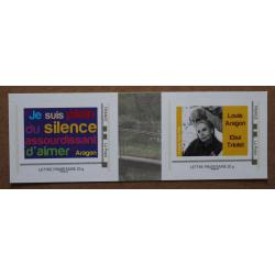 B1-I2 : Louis Aragon - Elsa Triolet . Autocollants, autoadhésifs