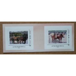 B1-I4 : 11è Fête des Moissons (2014) La Cheppe - Cheval, boeufs  .  Autocollants, autoadhésifs