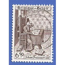 BELGIQUE 1853 OBLITÉRÉ JEHAN FROISSART