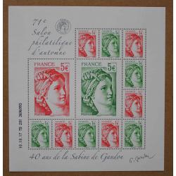 Bac-02 :  71è Salon Philatélique d'Automne  / 40 ans de la Sabine de Gandon