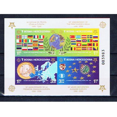 Bosnie Herzégovine 50 ans Europa CEPT bloc non dentelé de 2005 neuf** MNH