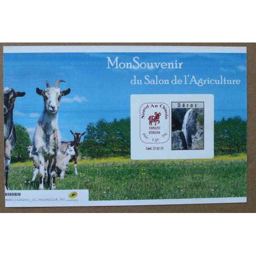 SA15-02 : Salon de l'Agriculture 2015 / Cascade Déroc - Nouvel An Chinois - Année de la Chèvre de Bois . Autoadhésifs