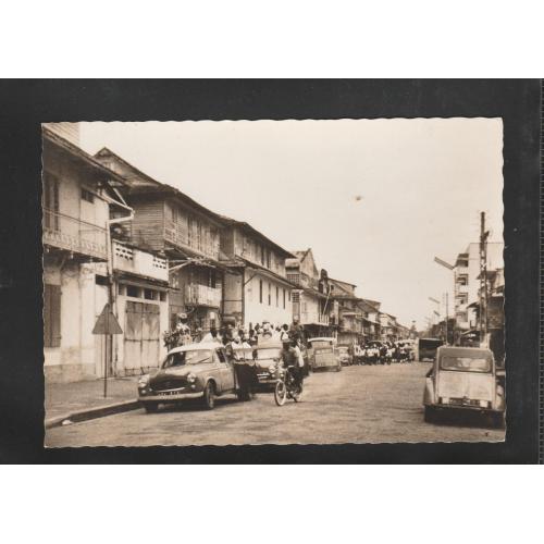 Guyane CPSM Cayenne rue Lalouette carnaval 1967
