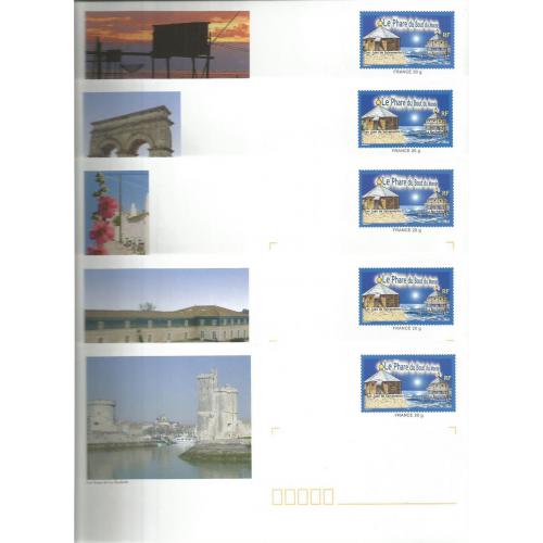 Lot de 5 Prêt à Poster PAP  CHARENTE MARITIME La Rochelle Rochefort Carrelets etc  Neufs (Rep. Phare du Bout du Monde)