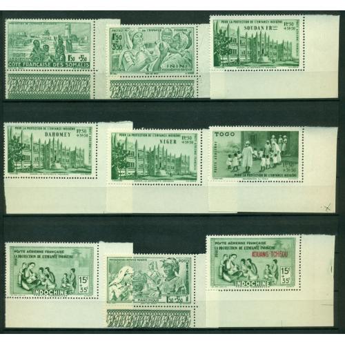 Timbres** Colonies Fr protection enfance hv