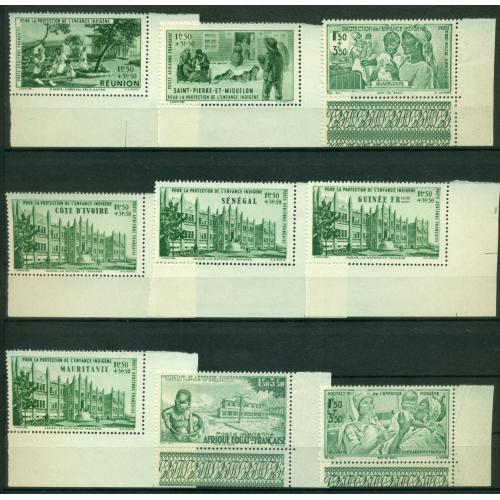 Timbres** Colonies Fr protection enfance hv