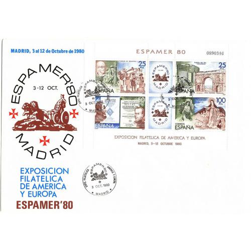 ESPAGNE. FDC DE 1980