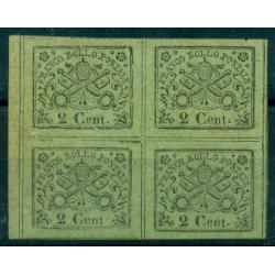 Réimpression de 3 blocs de 4 timbres neufs des Etats Pontificaux