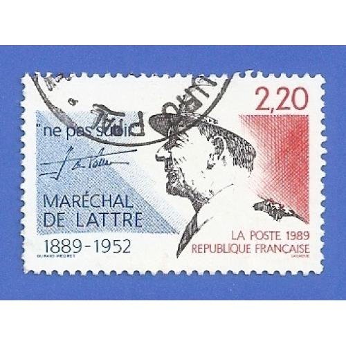 FRANCE 2611 OBLITÉRÉ MARÉCHAL DE LATTRE DE TASSIGNY