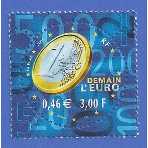 FRANCE 3402 NEUF ** DEMAIN  L'EURO