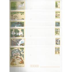 Lot de 6 Prêt à Poster PAP  LES FABLES DE LA FONTAINE  Neufs (Rep. TP Fables de la Fontaine)