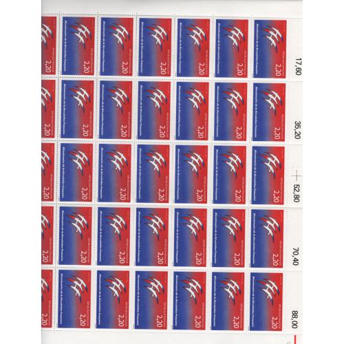Feuille timbre Bicentenaire Révolution Française 1989