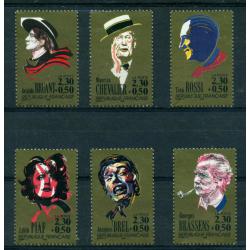 Timbres neufs** de France. Grands noms de la chanson française