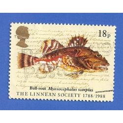 GRANDE BRETAGNE 1293 OBLITÉRÉ POISSON