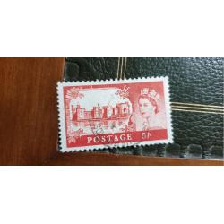 GRANDE BRETAGNE Elisabeth 2  Yvert 284 5s Carmin