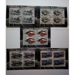 Blocs feuillets neufs du Burundi : Autocars