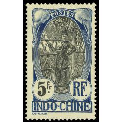 Laotienne 5f bleu