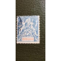INDOCHINE Yvert 20   25c bleu