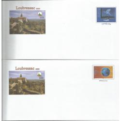 Lot de 2 Prêt à Poster - PAP  LOUBRESSAC - LOT - Les Plus Beaux Villages de France  Neufs (Rep. Magritte et Réseau)