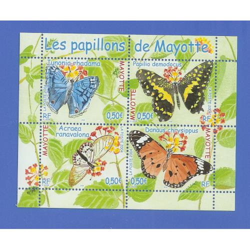 MAYOTTE FEUILLE 154 / 157 NEUVE ** FAUNE