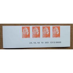 T5-C4 : Marianne l'engagée 1.00 / Timbres non dentelés avec marge datée