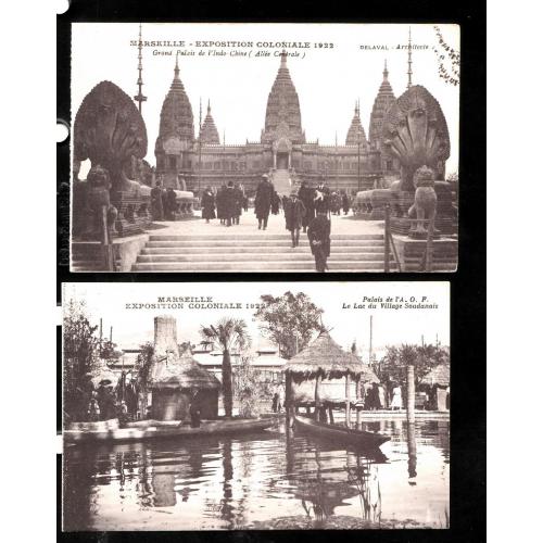 lot 5 CPA Marseille (13) expositions coloniales 1906 et 1922