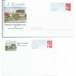 Lot de 2 Prêt à Poster PAP  MIGENNES - Cabaret L'ESCALE Lieu du 1er Récital de Johnny Halliday Neufs (Rep. Luquet)