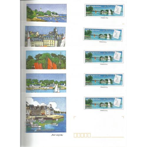 Lot de 5 Prêt à Poster PAP  MORBIHAN Port Navalo Vannes Saint Goustan Port Anna etc  Neufs (Rep. TP Golfe du Morbihan)