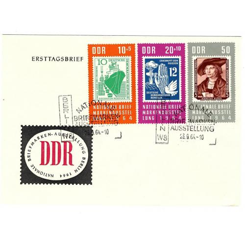 RDA. FDC MARCHE AUX TIMBRES BERLIN 1964