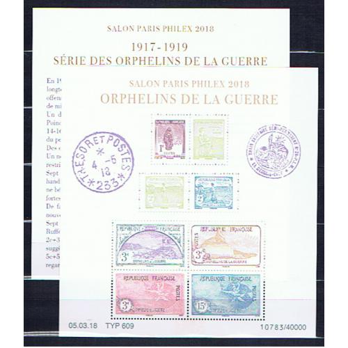 France Bloc Orphelin salon Philex 2018 neuf** luxe MNH - Tirage limité