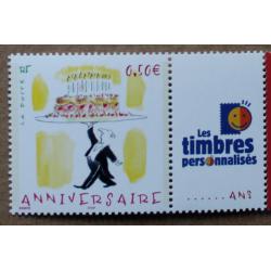 P1-K8 : Timbre pour Anniversaires avec une vignette LTP