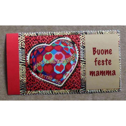 P1-L12 : Saint Valentin Coeurs 2006 du couturier Stéphane Rolland (Maison Jean-Louis Scherrer) avec vignette Bonne fête maman