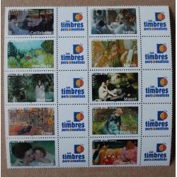 P1-M1 : Peinture - Les Impressionnistes avec vignette Les timbres personnalisés