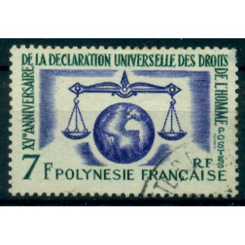 Timbre oblitéré de Polynésie Française n° 25