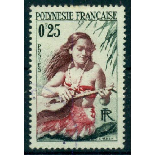 Timbre oblitéré de Polynésie Française n° 2