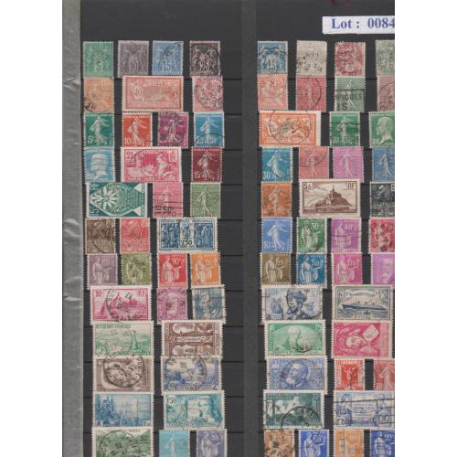 Lot n° 084. Collection 396 timbres différents de France