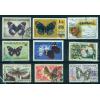 Lot de timbres sur les papillons