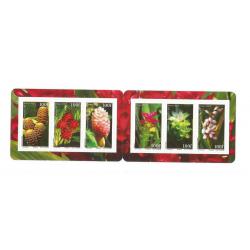POLYNESIE 2012 - Carnet  Fleurs de Polynésie - Zingibéracées  6 TP 100 FCFP Neuf**