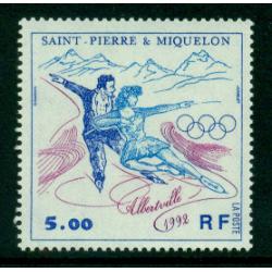 Timbres neufs** de SPM. Alberville 1992
