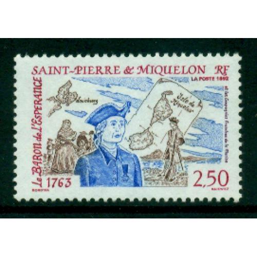 Timbres neufs** de SPM. Le baron de l'espérance de 1992