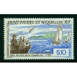 Timbre neuf** de SPM. Iles de la Madeleine de 1993