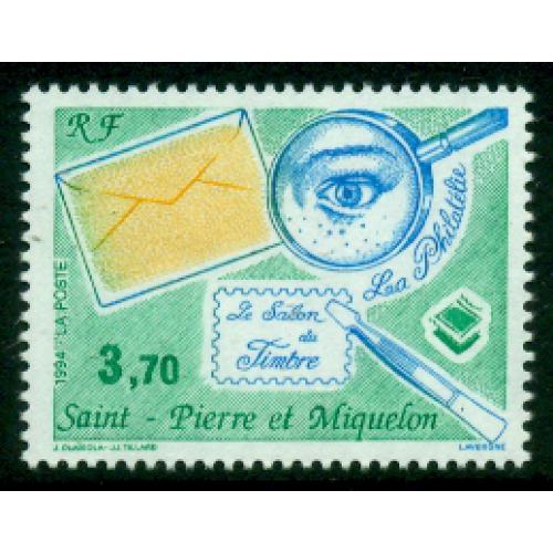 Timbre neuf** de SPM. Salon du timbre de 1994