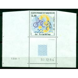 Timbre neuf** de SPM. Triathlon de 1995