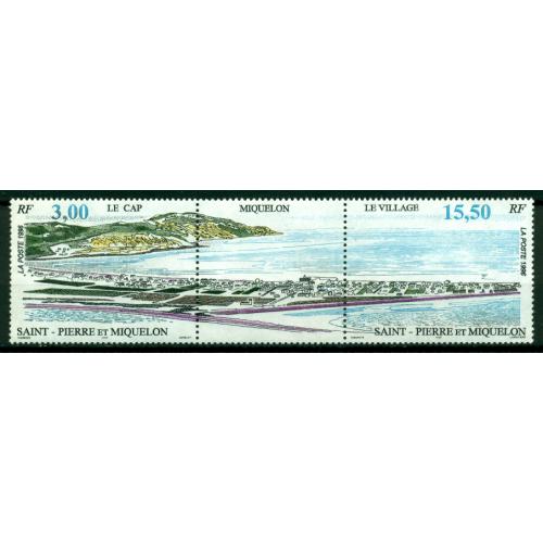 Timbres neufs** de SPM. Le cap le village de 1996