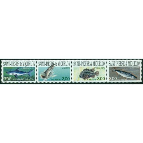 Timbres neufs** de SPM. Poissons de 1997