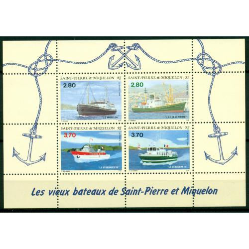 Timbres neufs** de SPM. Bateaux de 1994