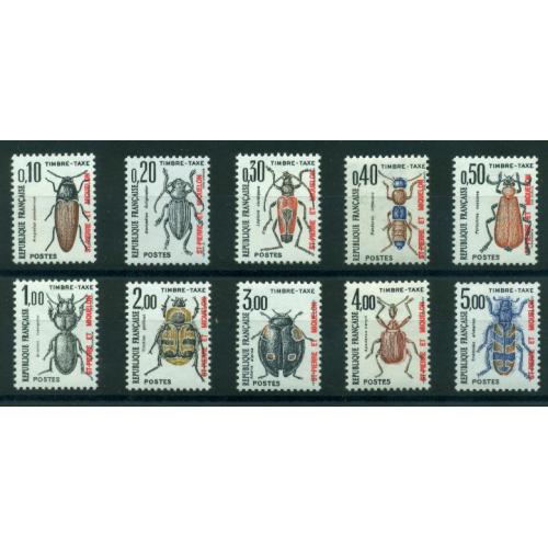 10 timbres Taxes neufs** de SPM de 1986